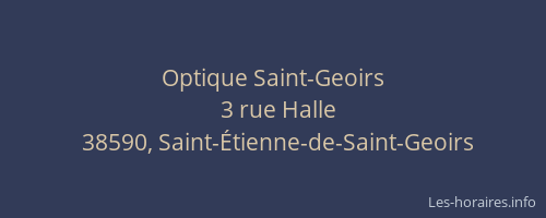 Optique Saint-Geoirs