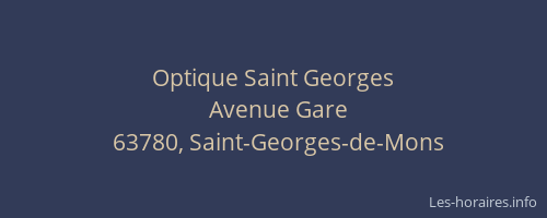 Optique Saint Georges