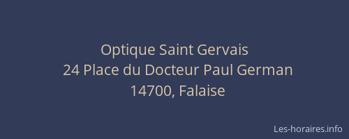Optique Saint Gervais