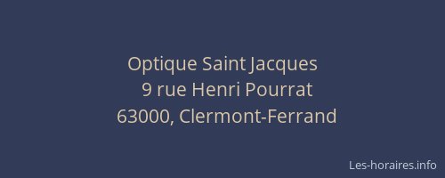 Optique Saint Jacques