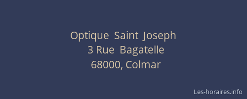 Optique  Saint  Joseph