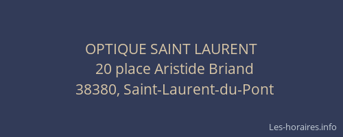OPTIQUE SAINT LAURENT