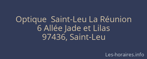 Optique  Saint-Leu La Réunion