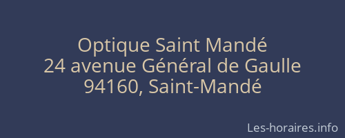 Optique Saint Mandé