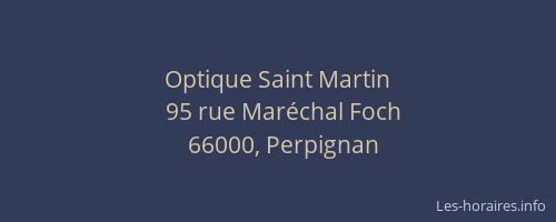 Optique Saint Martin