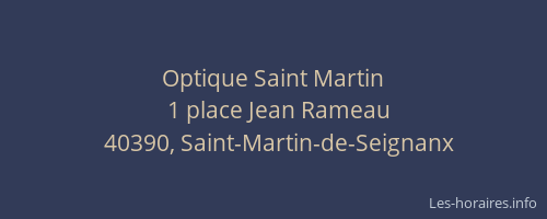 Optique Saint Martin