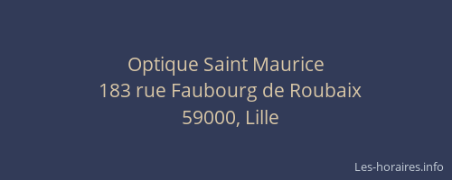 Optique Saint Maurice