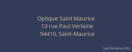 Optique Saint Maurice