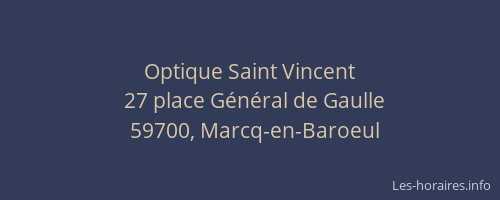Optique Saint Vincent