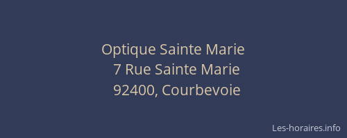 Optique Sainte Marie
