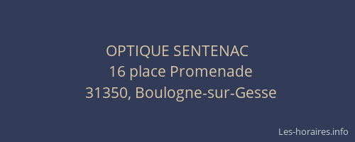 OPTIQUE SENTENAC