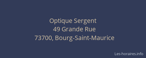 Optique Sergent