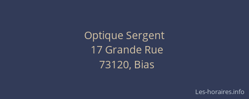 Optique Sergent