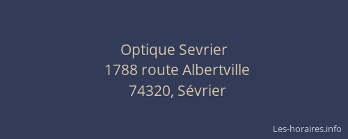 Optique Sevrier