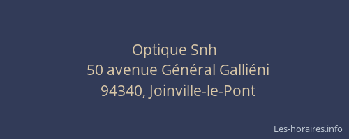 Optique Snh