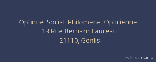 Optique  Social  Philom&eacute;ne  Opticienne