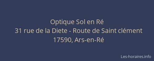 Optique Sol en R&eacute;