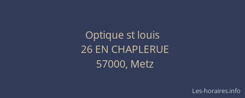 Optique st louis