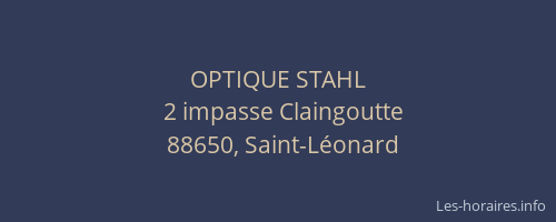 OPTIQUE STAHL