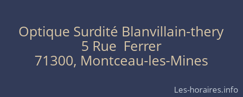 Optique Surdité Blanvillain-thery