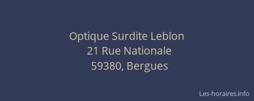 Optique Surdite Leblon