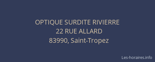 OPTIQUE SURDITE RIVIERRE