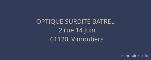 OPTIQUE SURDIT&Eacute; BATREL