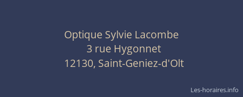 Optique Sylvie Lacombe