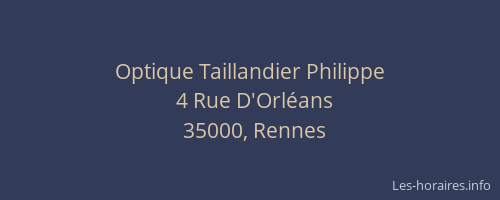 Optique Taillandier Philippe