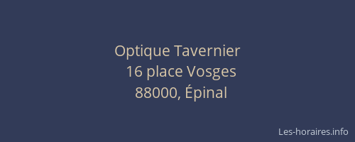 Optique Tavernier