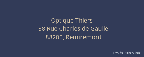 Optique Thiers