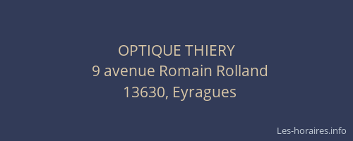 OPTIQUE THIERY