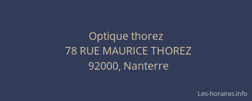 Optique thorez