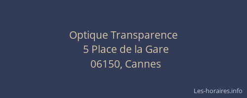 Optique Transparence