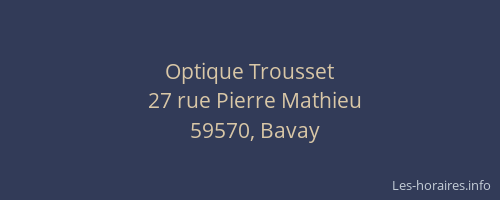 Optique Trousset