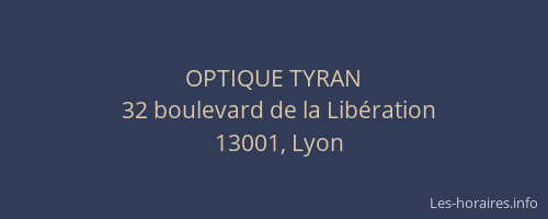 OPTIQUE TYRAN