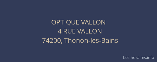 OPTIQUE VALLON