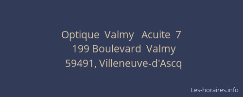Optique  Valmy   Acuite  7