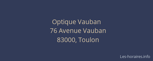 Optique Vauban