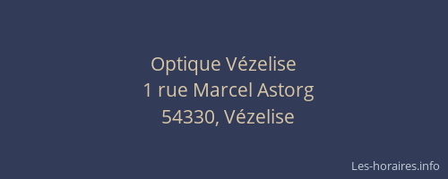 Optique V&eacute;zelise