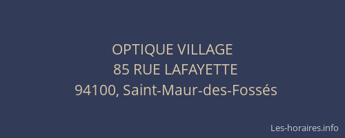 OPTIQUE VILLAGE