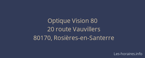 Optique Vision 80