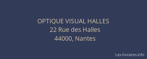 OPTIQUE VISUAL HALLES