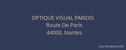 OPTIQUE VISUAL PARIDIS