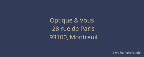 Optique & Vous