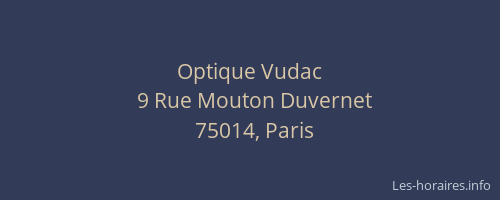 Optique Vudac