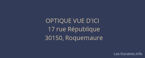 OPTIQUE VUE D'ICI