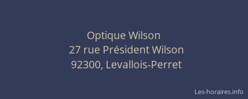 Optique Wilson