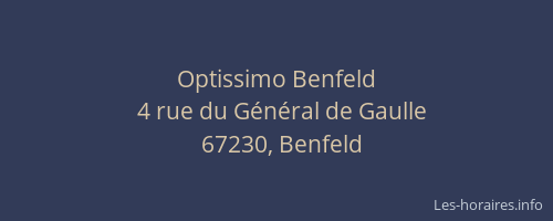 Optissimo Benfeld