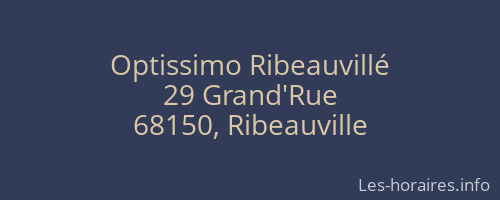 Optissimo Ribeauvillé
